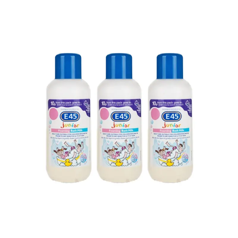 E45 Junior Foaming Bath Milk - 3 Pack