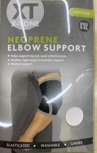 Elbo support, Fully elasticated support unisex stress injuries sprains Medium