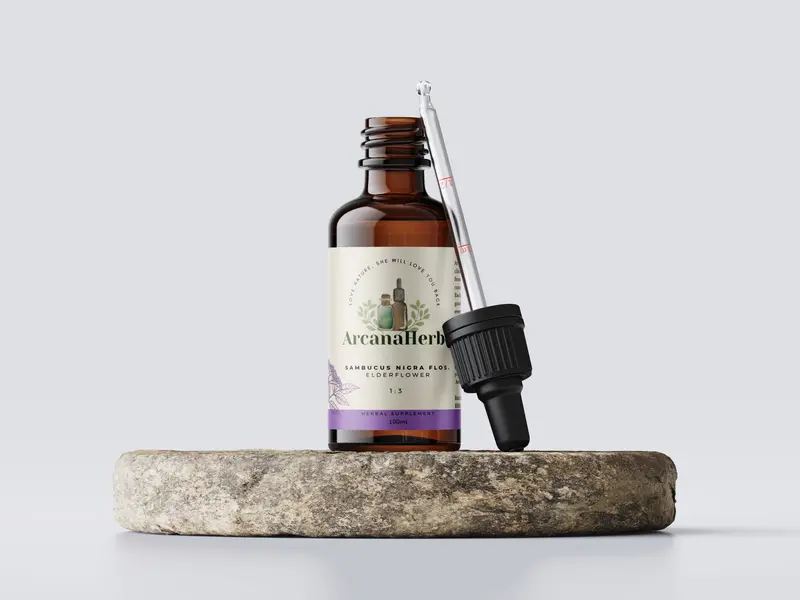 Elderflower Tincture. Sambucus Nigra Flos. 1