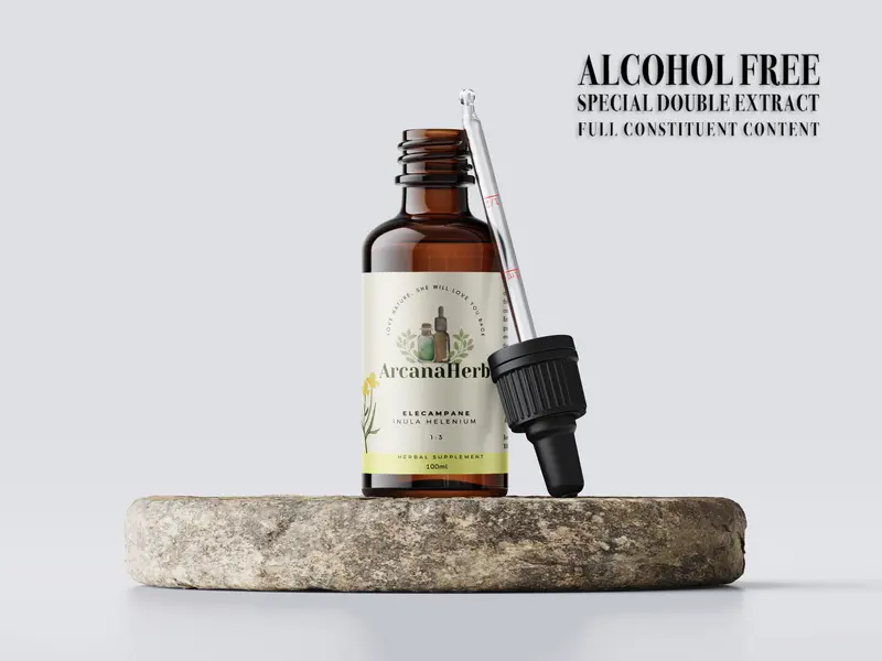 Elecampane Tincture, Alcohol Free, Glycerine, Inula Helenium 1