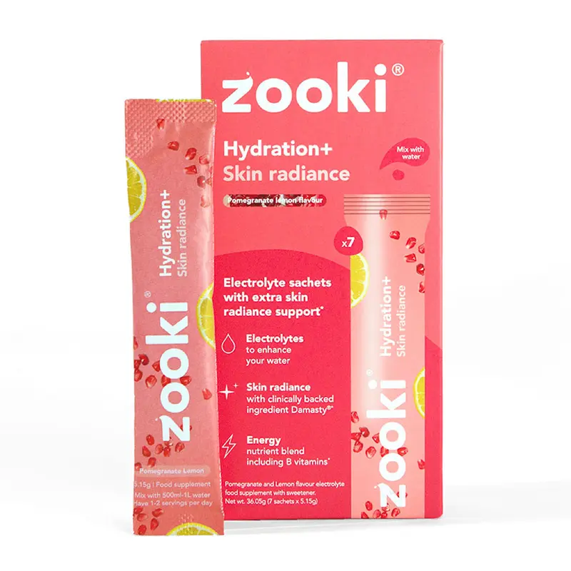 Electrolytes+Skin Radiance. Pomegranate and Lemon - 7 servings