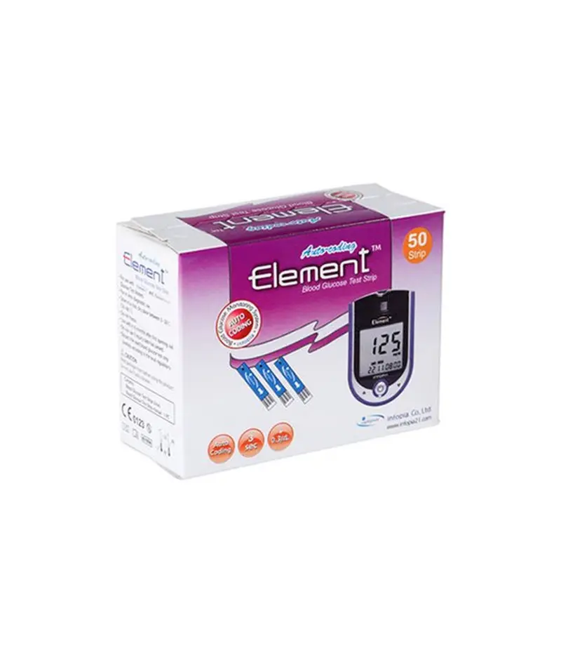Element Blood Glucose Test Strips - Box of 50