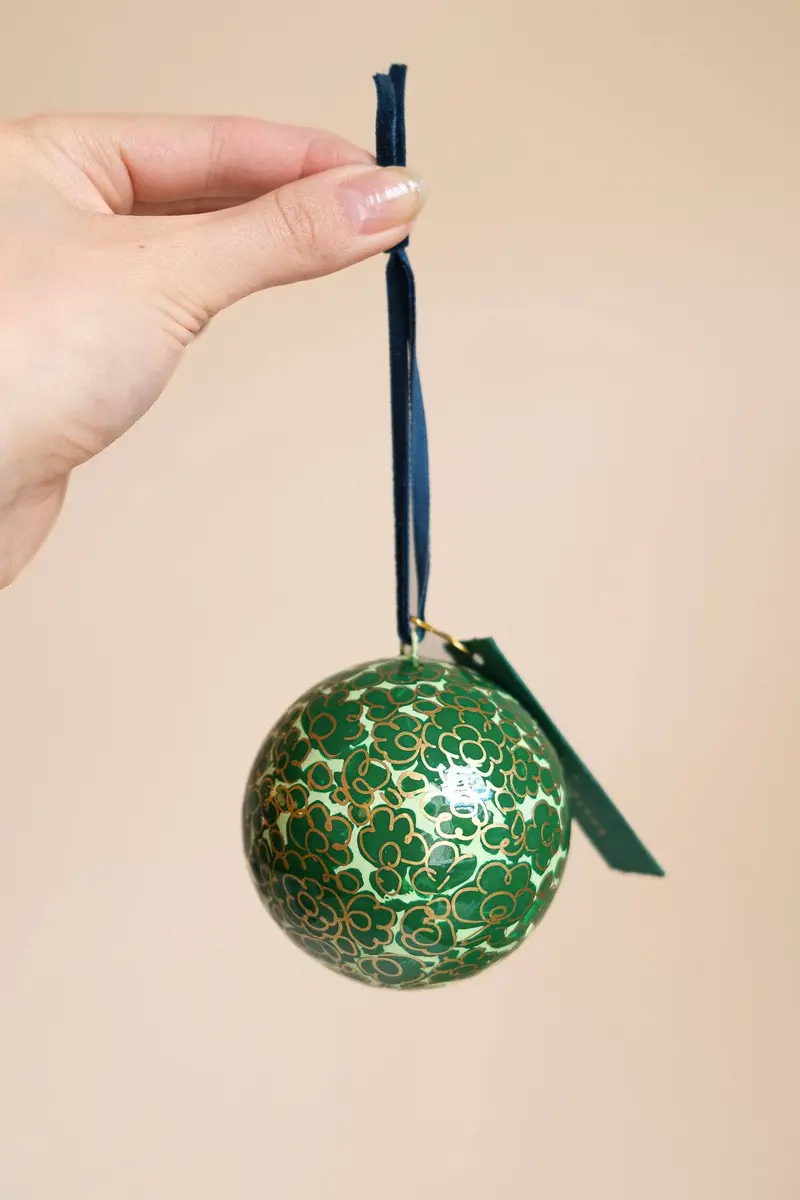 Emerald Green and Gold Bauble