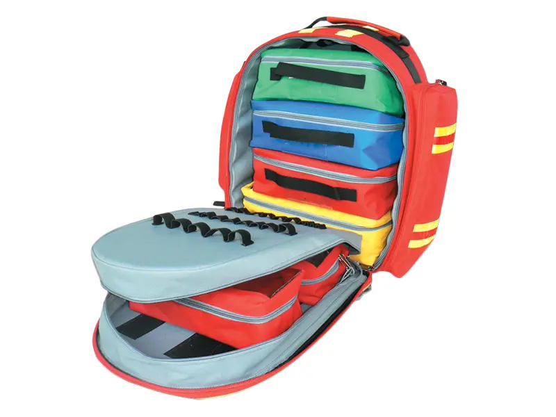 Emergency Rucksack with 6 Coloured Pouches Large Doctors Emergency Medical Bag