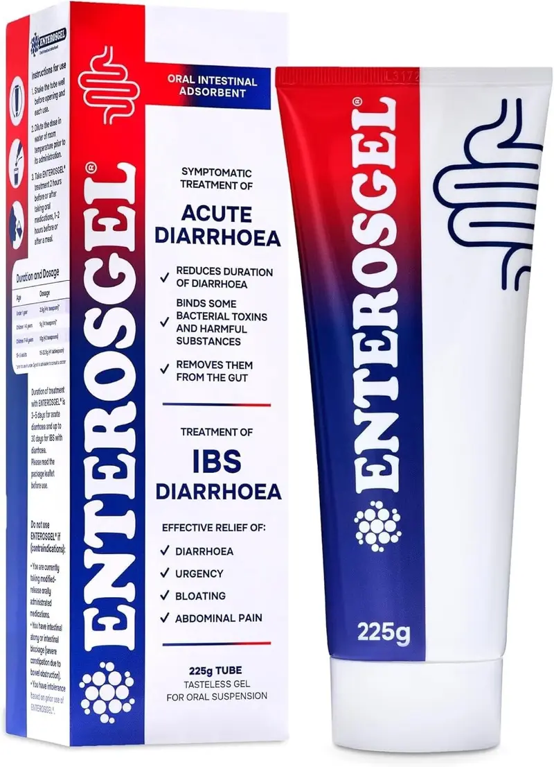 Enterosgel Oral Gel for Diarrhoea & IBS – 90g Tube / 10 x 15g Sachets