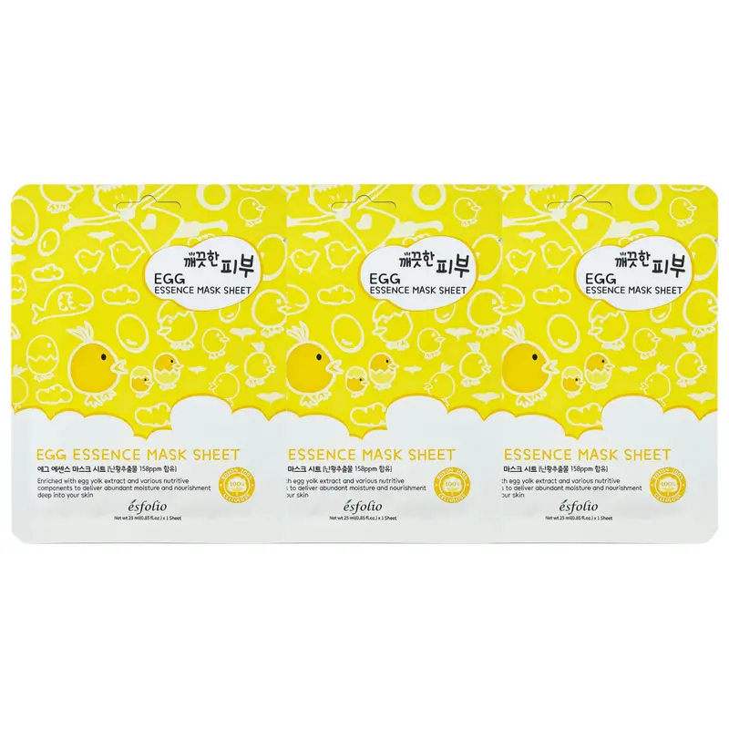 Esfolio - Pure Skin Egg Essence Mask Sheet 25ml. (Pack of 3)