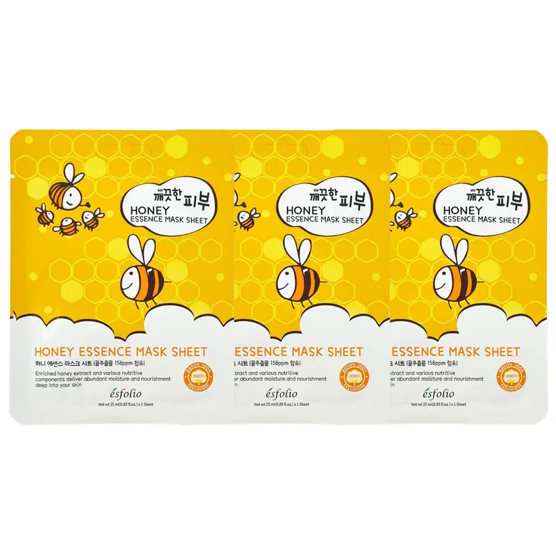 Esfolio - Pure Skin Honey Essence Mask Sheet 25ml. (Pack of 3)