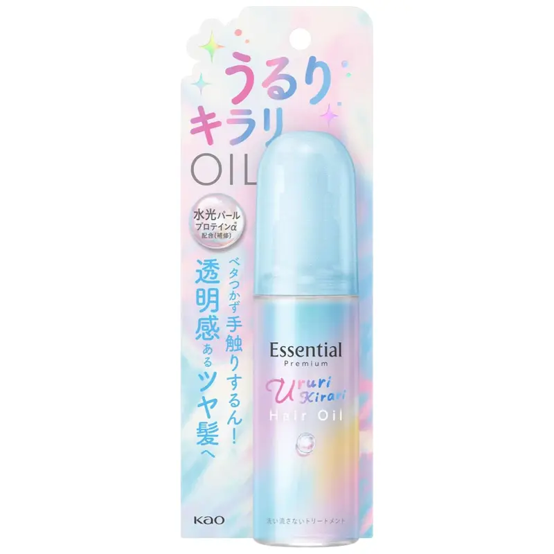 Essential - Kao - Premium Hair Oil Ururi Kirari, Sparkle Moist 80ml.