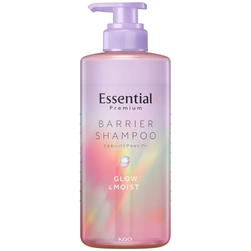 Essential - Kao - Premium Moisture Barrier Shampoo, Glow & Moist 450ml.