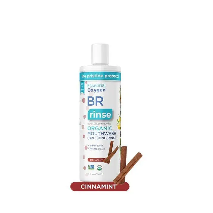 Essential Oxygen BR Mouthwash + Rinse Cinnamint 473ml
