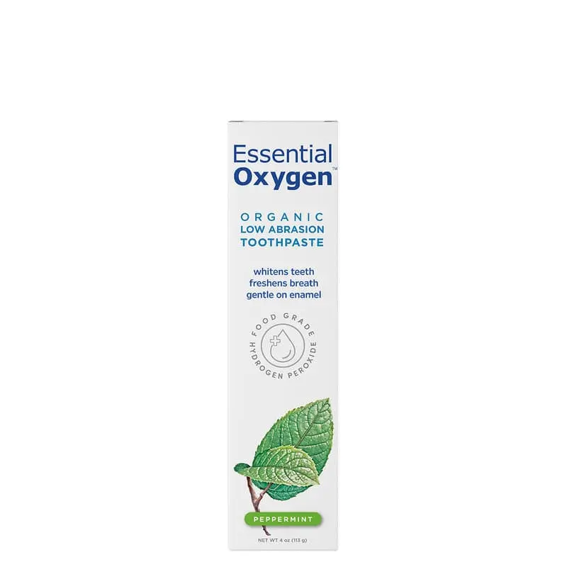 Essential Oxygen Organic Low Abrasion Toothpaste Peppermint 113g