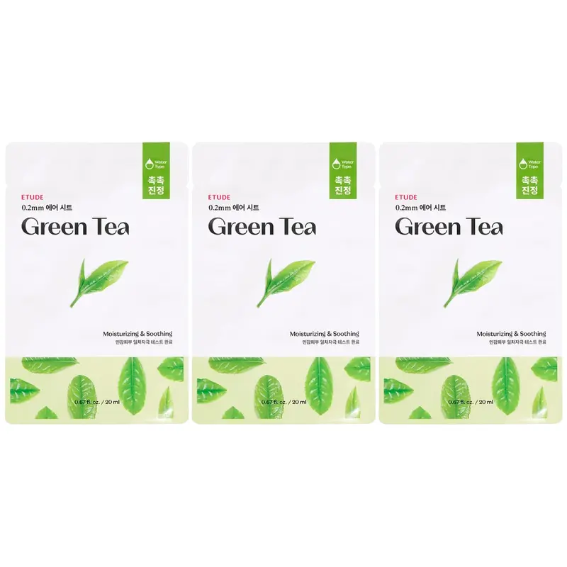 Etude - 0.2mm Air Mask Greentea 20ml. (Pack of 3)