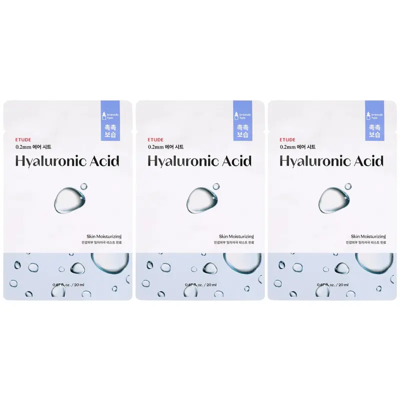 Etude - 0.2mm Air Mask Hyaluronic Acid 20ml. (Pack of 3)