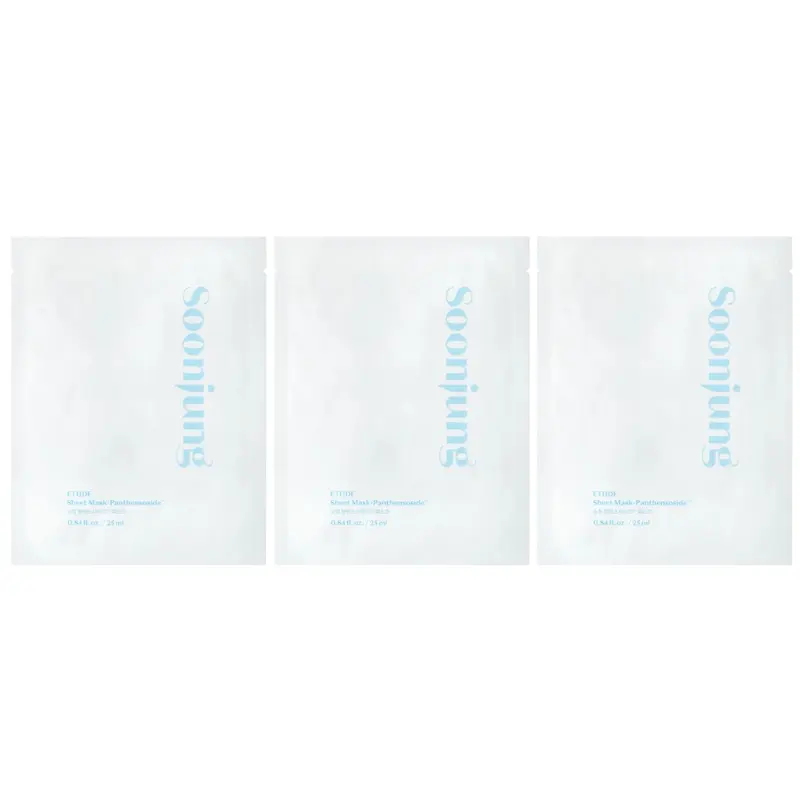 Etude - SoonJung Sheet Mask Panthensoside 25ml. (Pack of 3)