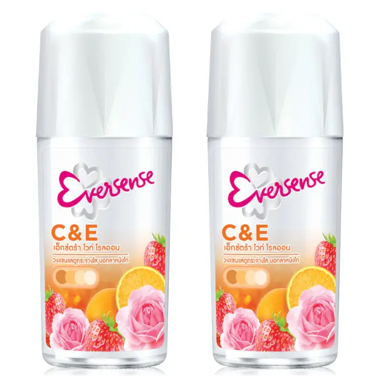 Eversense - Super Fruit Extra White Roll-On Deodorant Grapefruit 45ml. (Pack of 2)