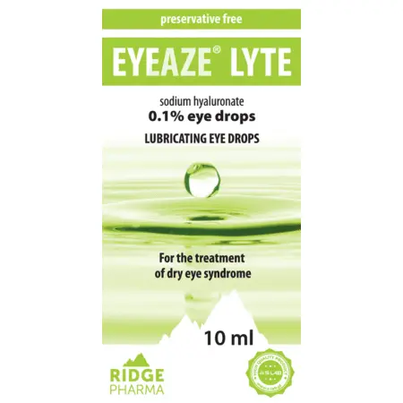 EYEAZE LYTE Sodium Hyaluronate 0.1% Eye Drops 10ml
