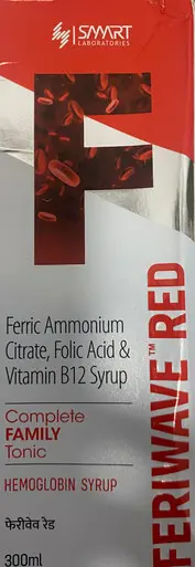 Ferriwave Red Hemoglobin Syrup 300ml Iron, Folic Acid & Vitamin B12 Formula