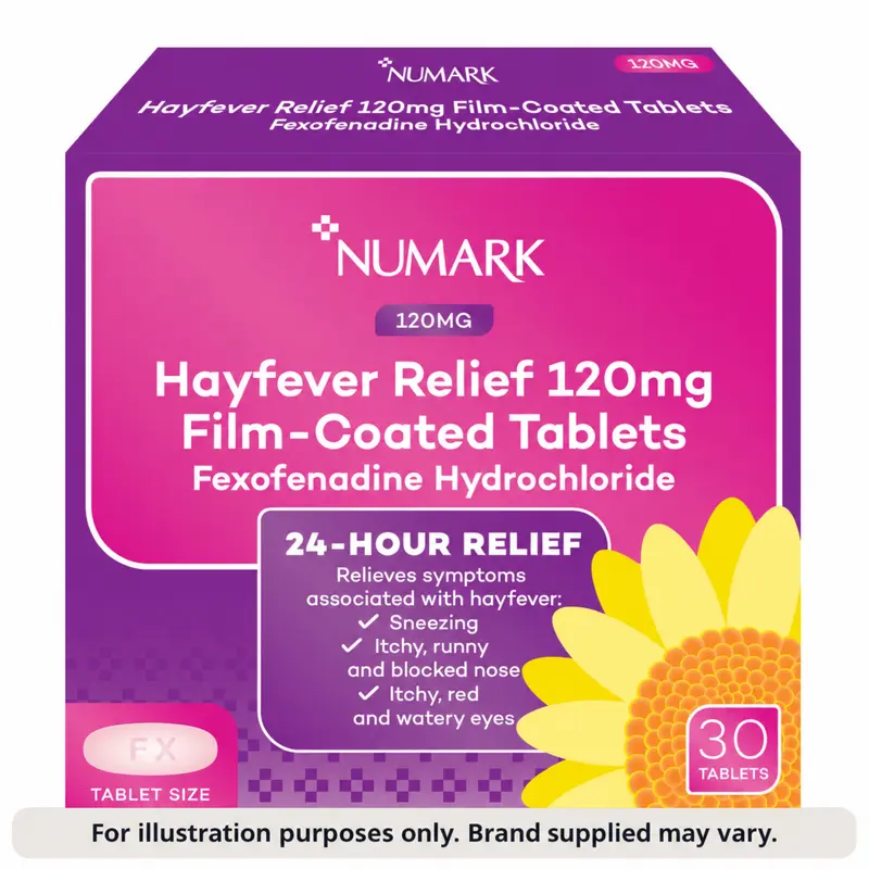 Fexofenadine Hydrochloride 120mg - pack of 30 tablets