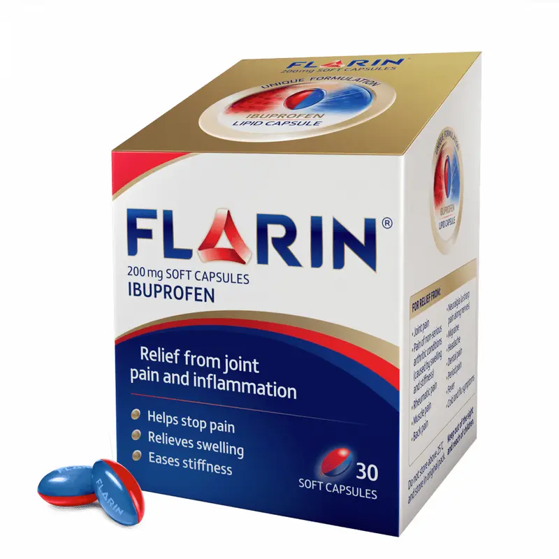 Flarin soft capsules 200mg - pack of 30 (P)