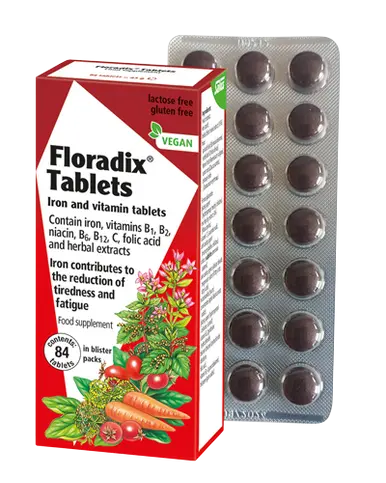 Floradix Iron Tonic Tablets are a scientifically formulated iron and vitamin supplement,