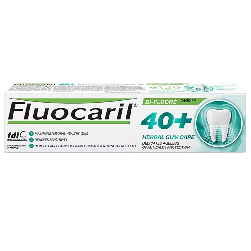 Fluocaril - Toothpaste 40 Plus Herbal Gum Care 160g.