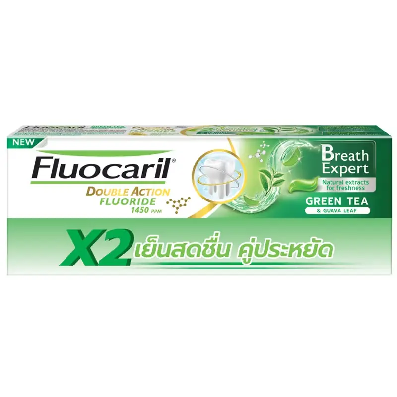 Fluocaril - Toothpaste Green Tea 150g. (Pack of 2)