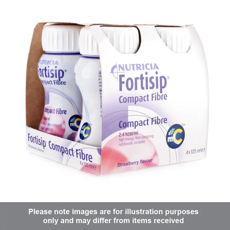Fortisip Compact Fibre Strawberry Flavour 6 x 4 (24 Bottles)