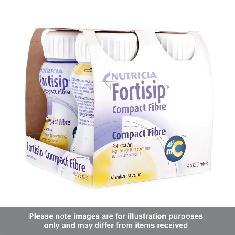 Fortisip Compact Fibre Vanilla Flavour 6 x 4 (24 Bottles)