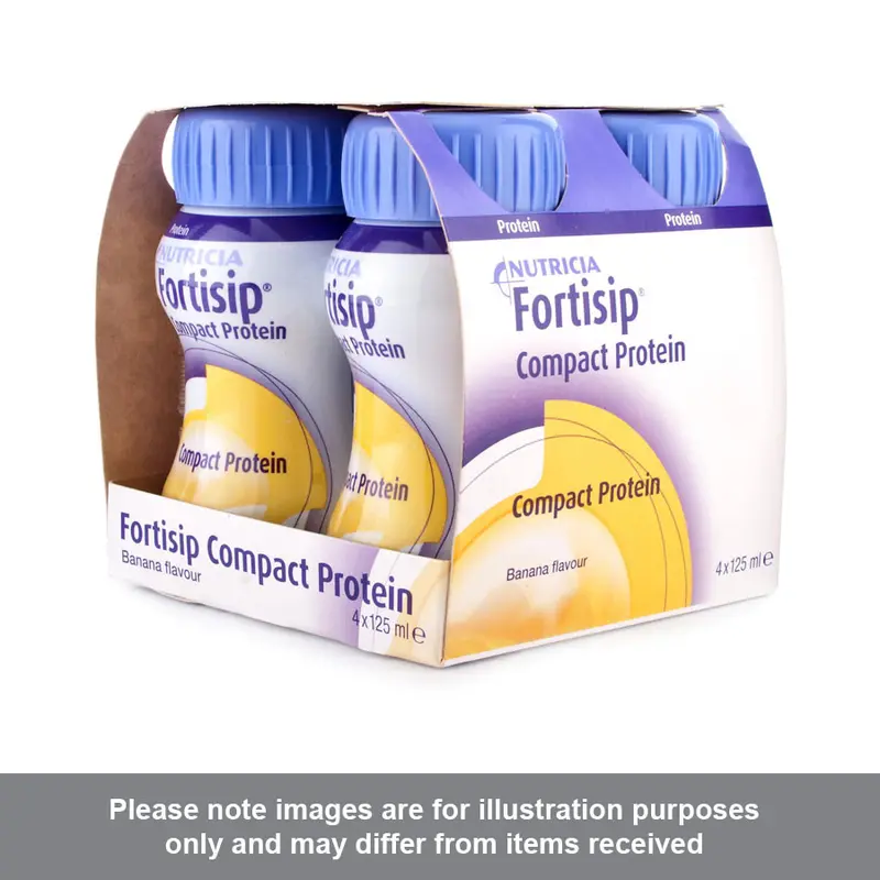 Fortisip Compact Protein Banana Flavour 6 x 4 (24 Bottles)