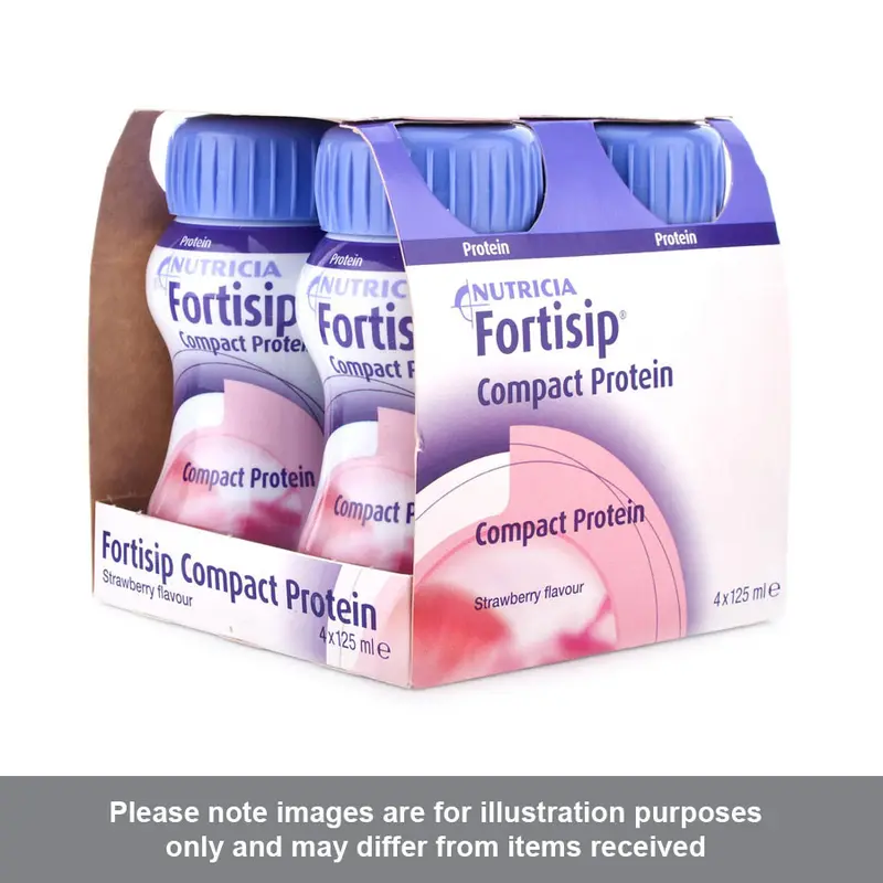 Fortisip Compact Protein Strawberry Flavour 6 x 4 (24 Bottles)