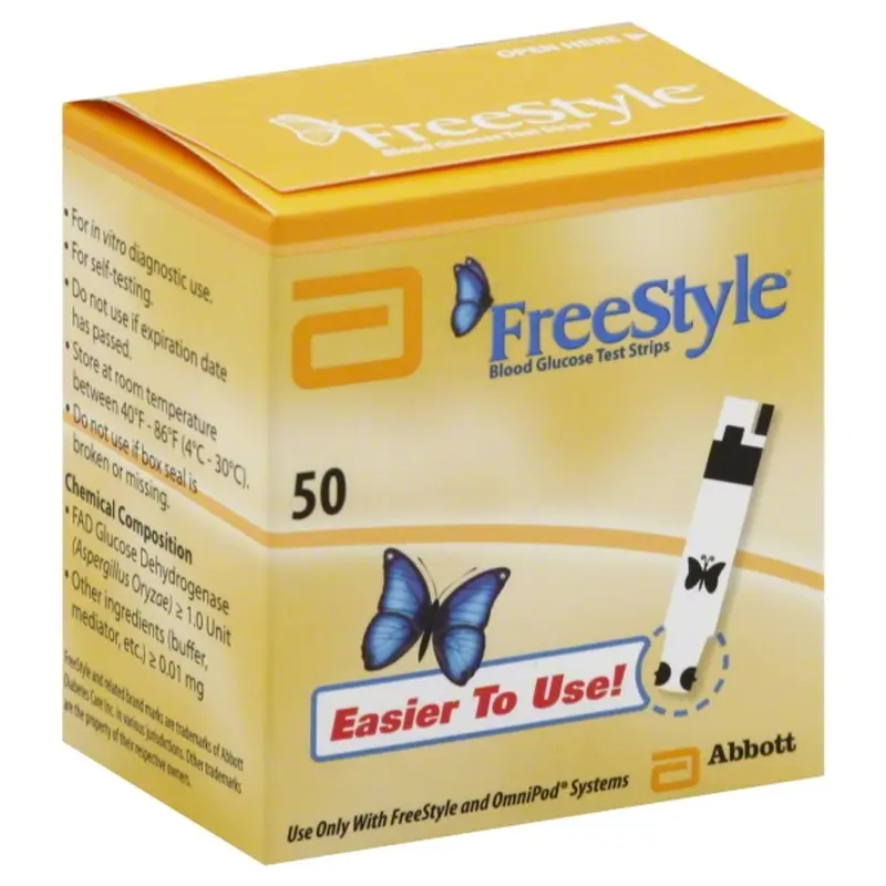 FreeStyle Blood Glucose Test Strips – Box of 50