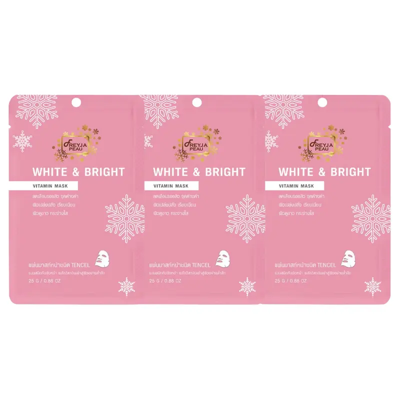 Freyja Peau - White & Bright Vitamin Mask 25g. (Pack of 3)