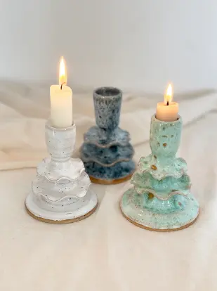 Frilly Candlestick Holder