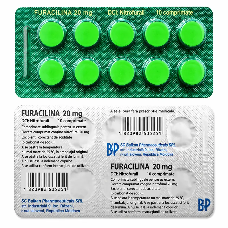 Furacilin 20mg 10 Tablets BP