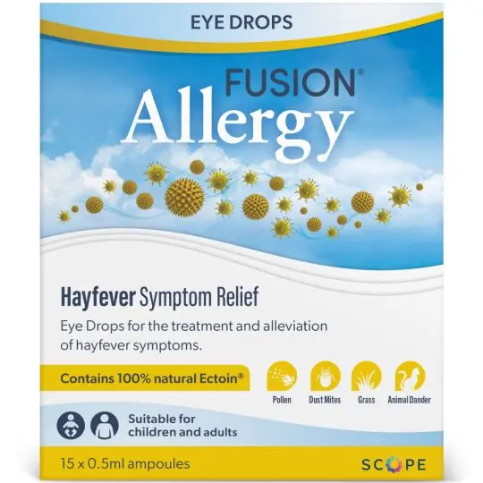 Fusion Allergy Hayfever Symptom Relief Eye Drops 2% - 15 x 0.5ml