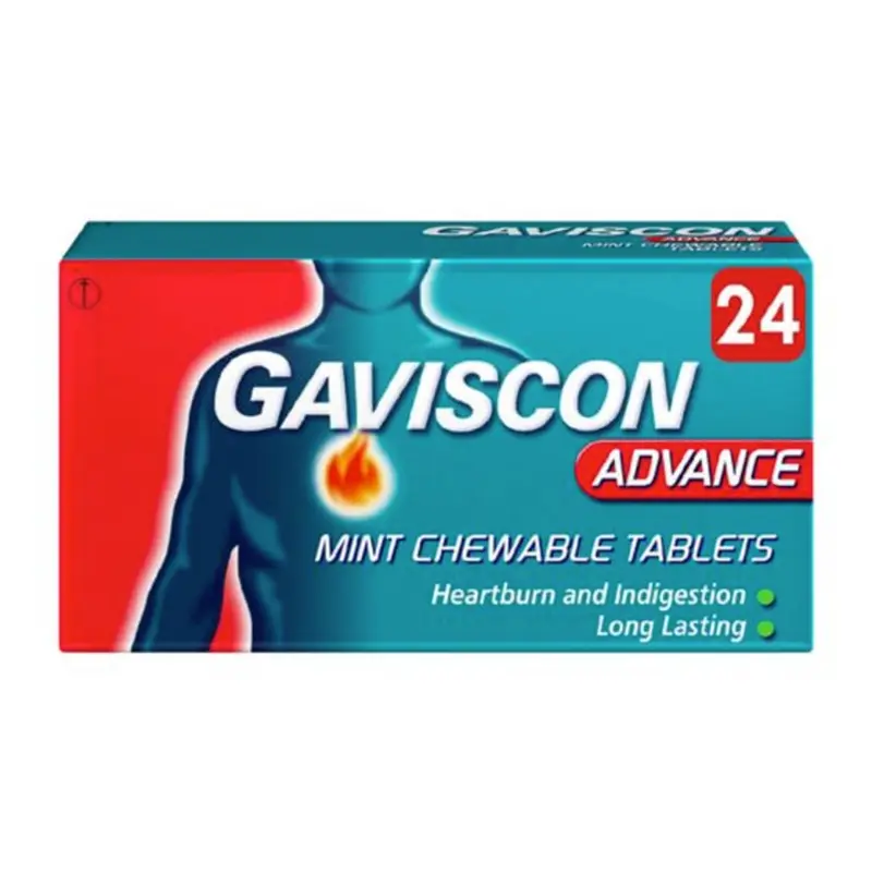 Gaviscon Advance 24 Mint Chewable Tablets