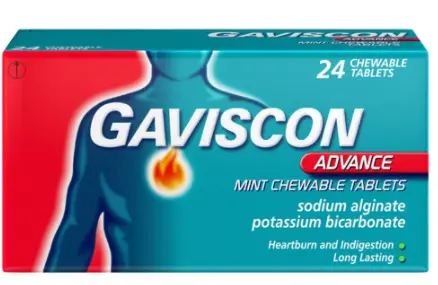 Gaviscon Advance Mint Chewable Tablets - 24 Tablets