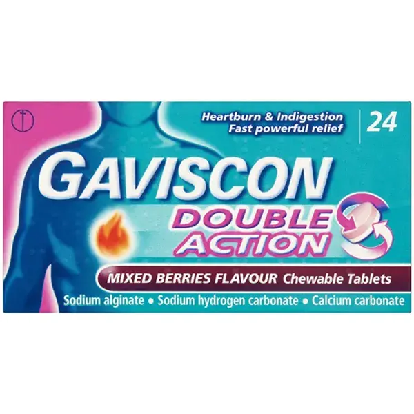 Gaviscon Double Action Mixed Berries Tablets Pack Of 24