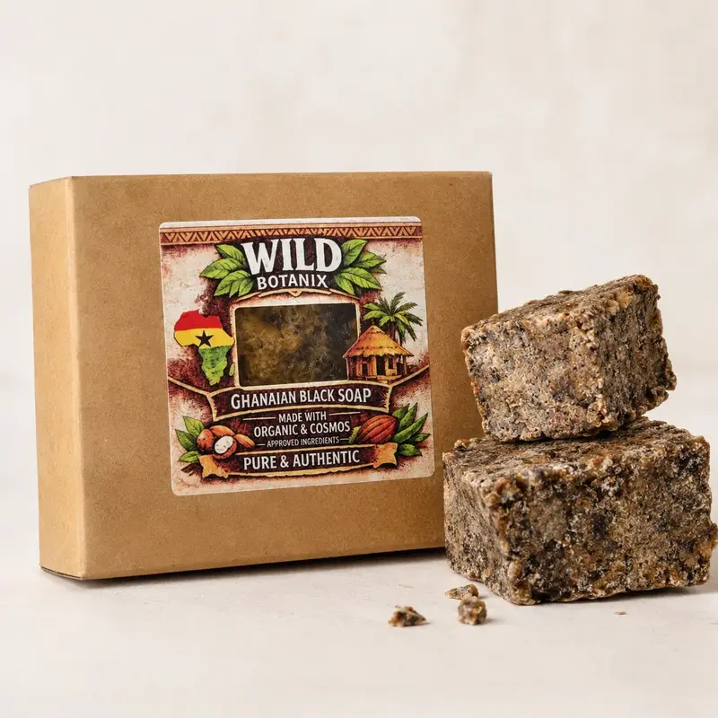 Ghanaian Black Soap Bar – Organic 100g