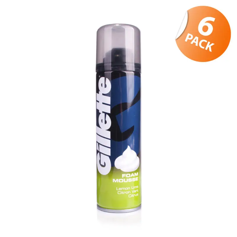 Gillette Shave Foam Lemon & Lime - 6 Pack