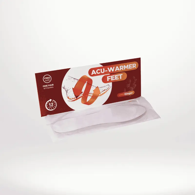 Ginger Insole Feet Acu-Warmer - One Pair Insoles
