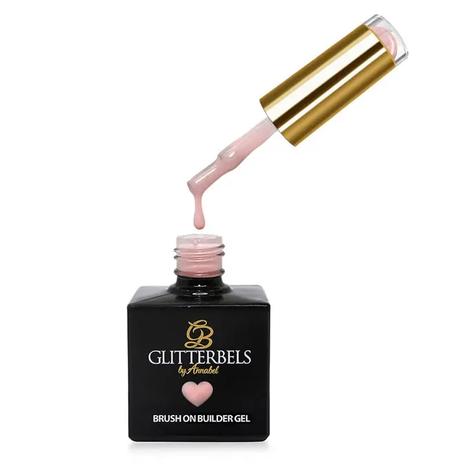 Glitterbels Brush On Builder. Peach Shimmer