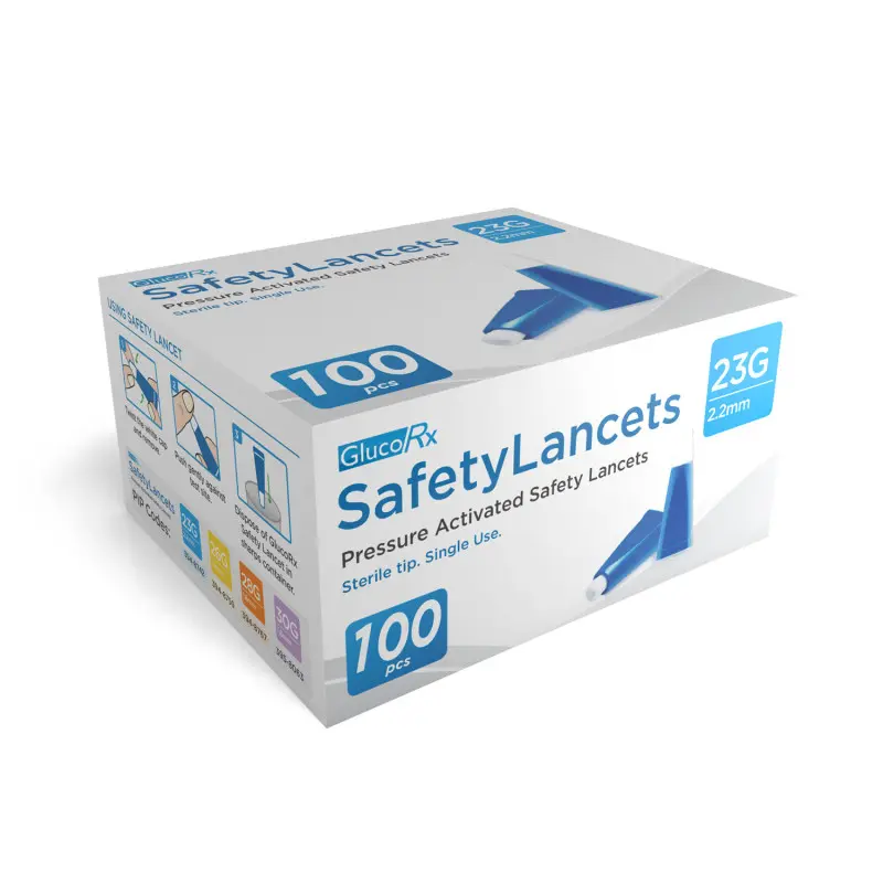 GlucoRx Safety Lancets 23g 2.2mm