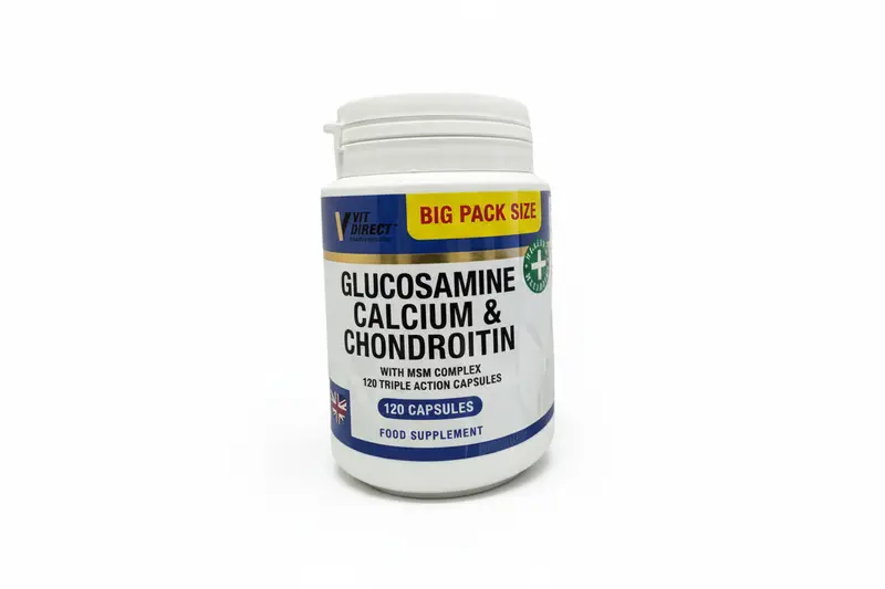 Glucosamine, Calcium & Chondroitin – 120 Capsules | Joint & Bone Support