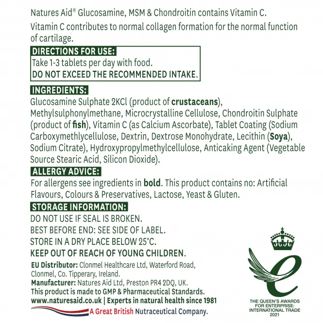 Glucosamine MSM and Chondroitin