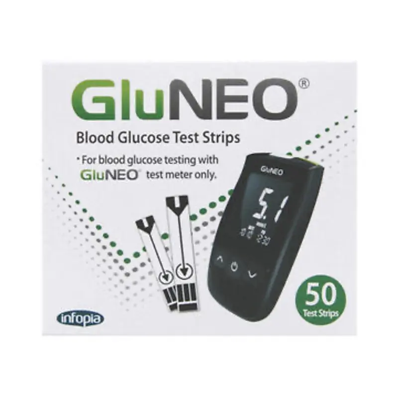 GluNEO Blood Glucose Test Strips โ Box of 50