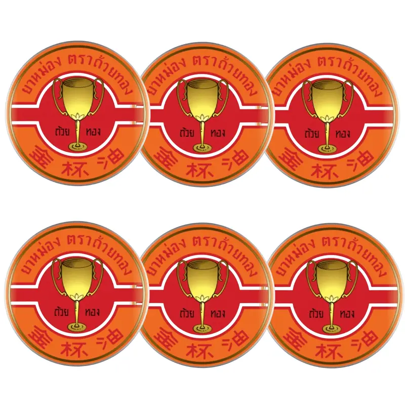 Golden Cup - Balm Herbal Thai Ointment 8g. (Pack of 6)