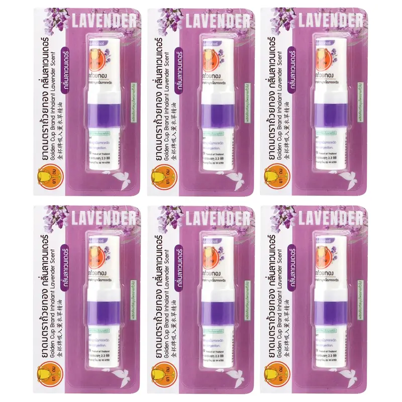 Golden Cup - Inhaler Lavender Scent 2.3ml. (Pack of 6)