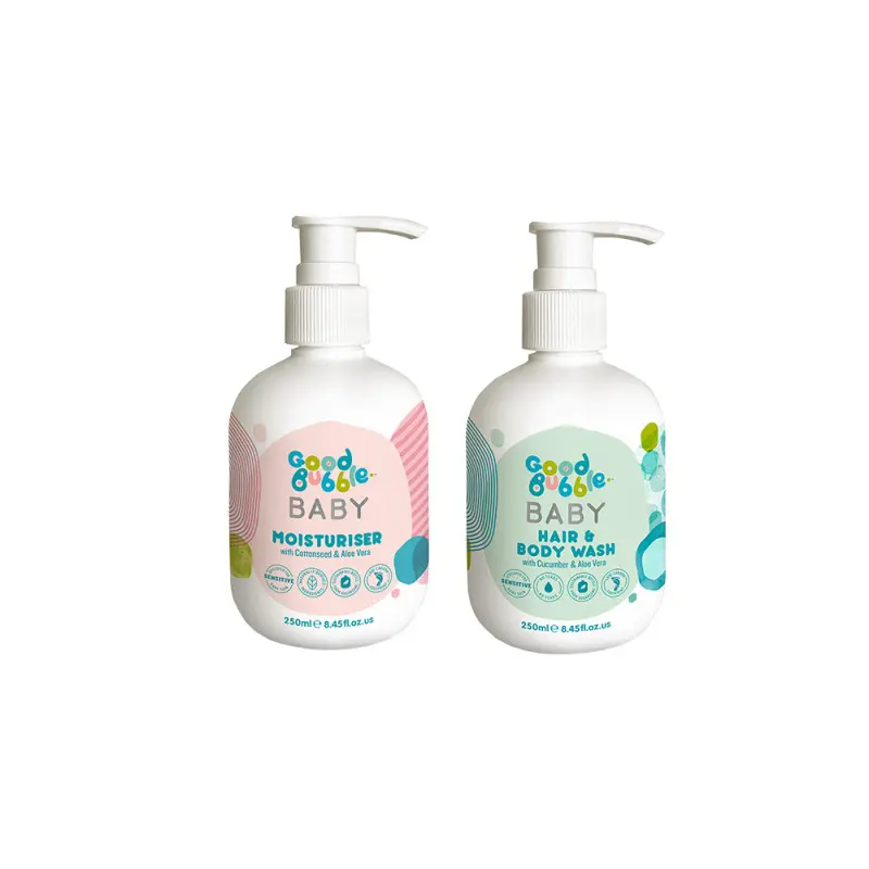 Good Bubble Baby Hair & Body Wash and Baby Moisturiser with Cucumber & Aloe Vera