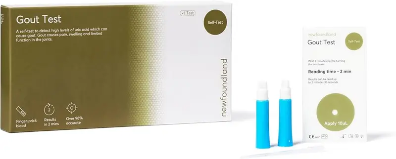 Gout Detection Test Kit - Uric Acid Buildup & Joint Pain Analysis - 99%